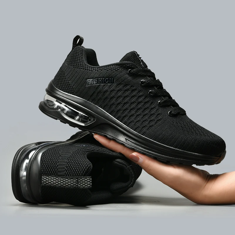 Breathable Mesh Athletic Shoes - Hommes chaussures de course à lacets